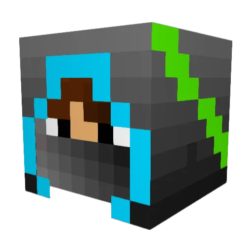 IGCBlackRaven Minecraft avatar head, 3D render