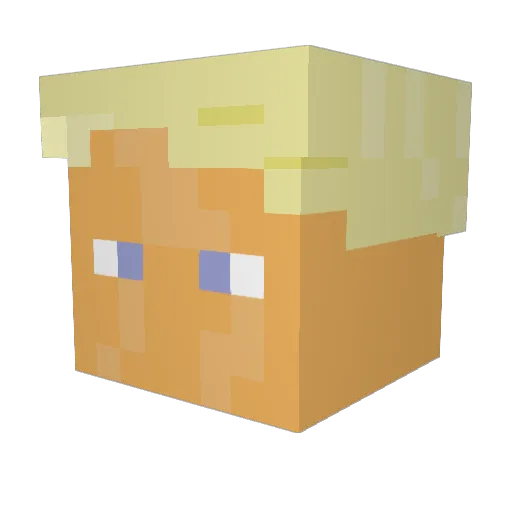 IGESUND05 Minecraft avatar head, 3D render