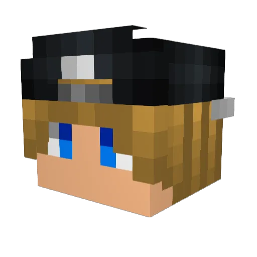 IGL_007 Minecraft avatar head, 3D render