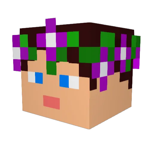 IGinyI Minecraft avatar head, 3D render
