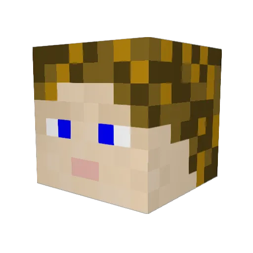 IGonzI Minecraft avatar head, 3D render