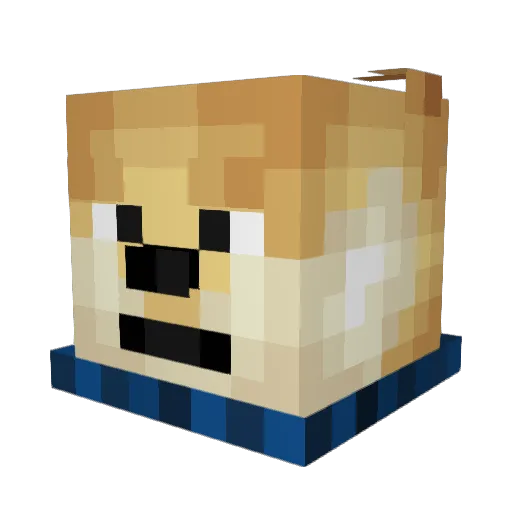 IGotU Minecraft avatar head, 3D render
