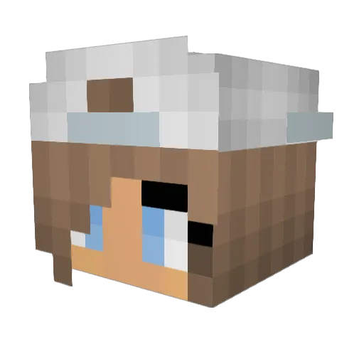 IGplays Minecraft avatar head, 3D render