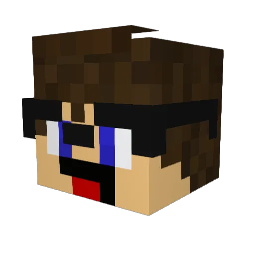 IGypyCy Minecraft avatar head, 3D render