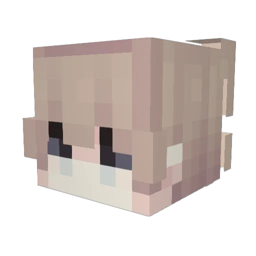 IHEARTSHARKS_IO Minecraft avatar head, 3D render