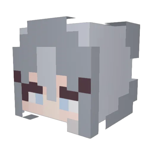 IHaimiyaSempai_ Minecraft avatar head, 3D render