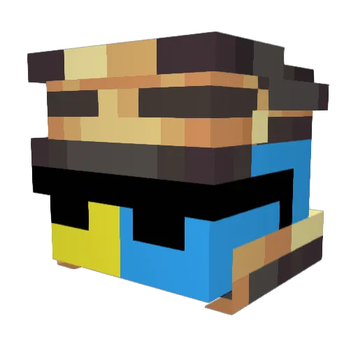 IHaveNoEnemiesFr Minecraft avatar head, 3D render