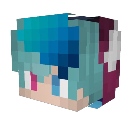 II2AYOUB_XD Minecraft avatar head, 3D render