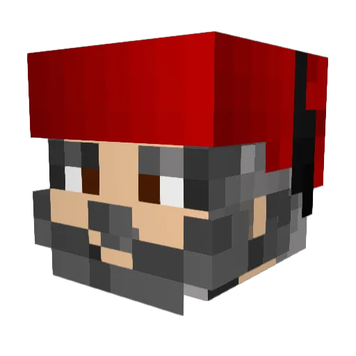 IIAbdulhamid Minecraft avatar head, 3D render