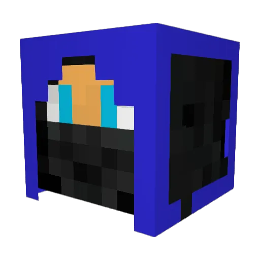 IIAnZeII Minecraft avatar head, 3D render