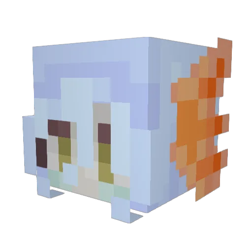 IIAureumII Minecraft avatar head, 3D render