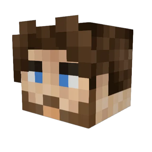 IIBomerII Minecraft avatar head, 3D render