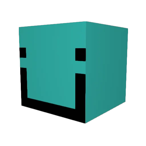 IICE096 Minecraft avatar head, 3D render