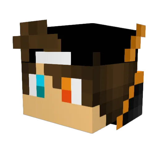 IICRYPZ Minecraft avatar head, 3D render