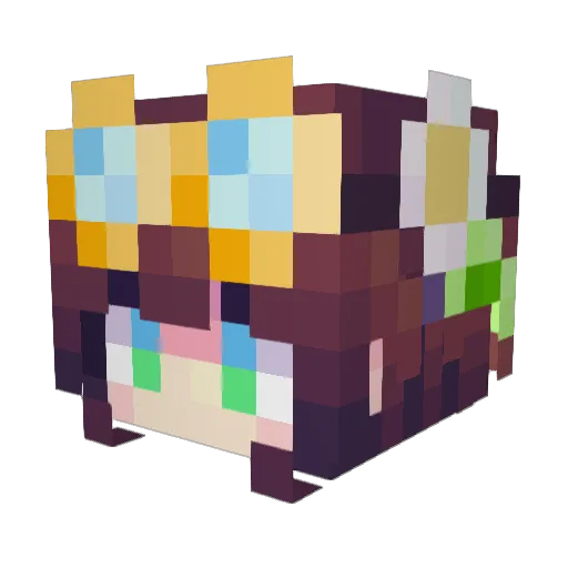 IIEndoII Minecraft avatar head, 3D render