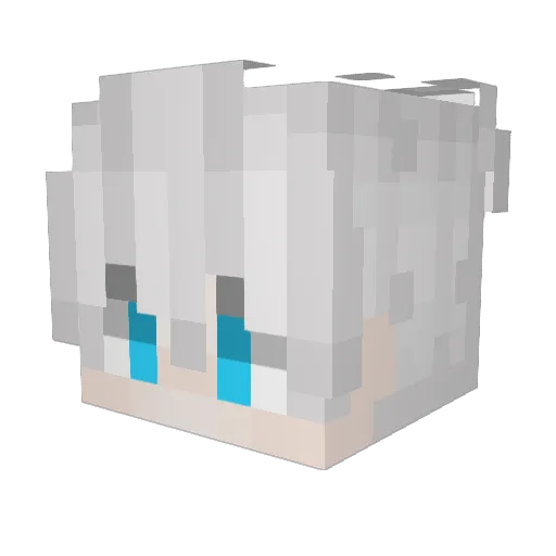 IIGaluxII Minecraft avatar head, 3D render