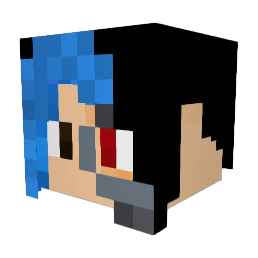 IIGenesisII Minecraft avatar head, 3D render
