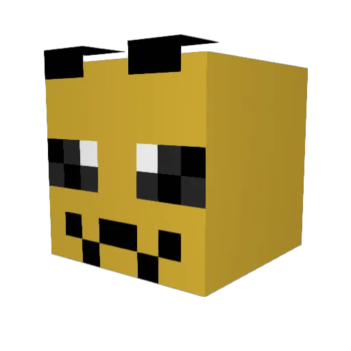 IIIBee Minecraft avatar head, 3D render