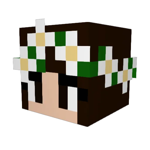 IIIGaz Minecraft avatar head, 3D render
