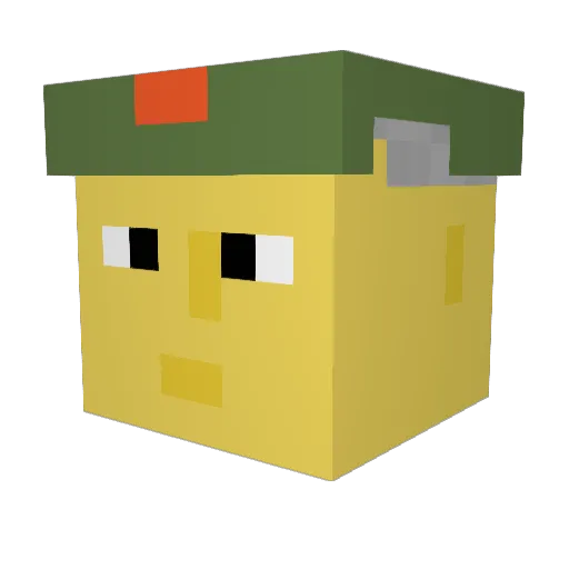 IIIIIXXXXIIIII Minecraft avatar head, 3D render