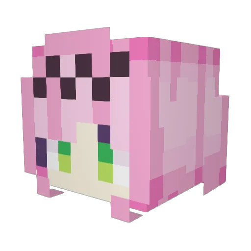 IIIOS Minecraft avatar head, 3D render