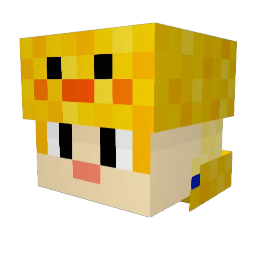 IIIRO Minecraft avatar head, 3D render