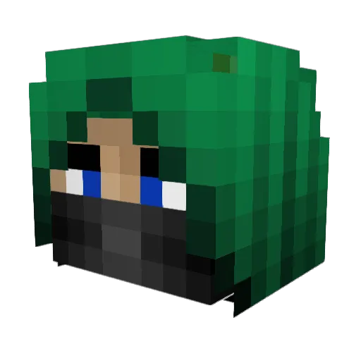IIIpietIII Minecraft avatar head, 3D render