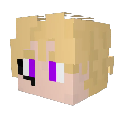 IIKiqeII Minecraft avatar head, 3D render