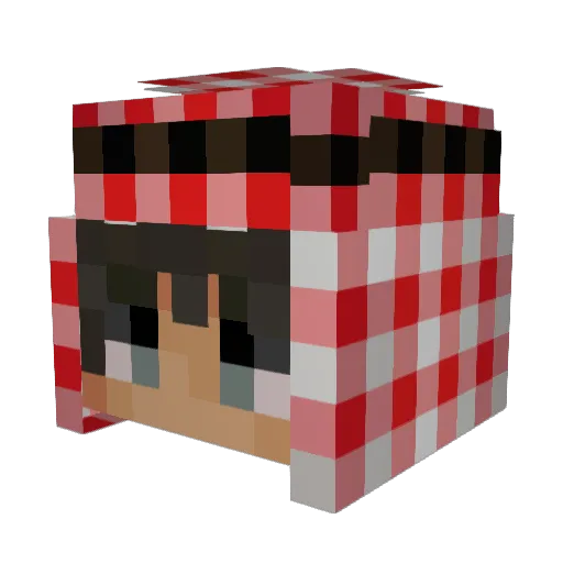 IILIGHT Minecraft avatar head, 3D render