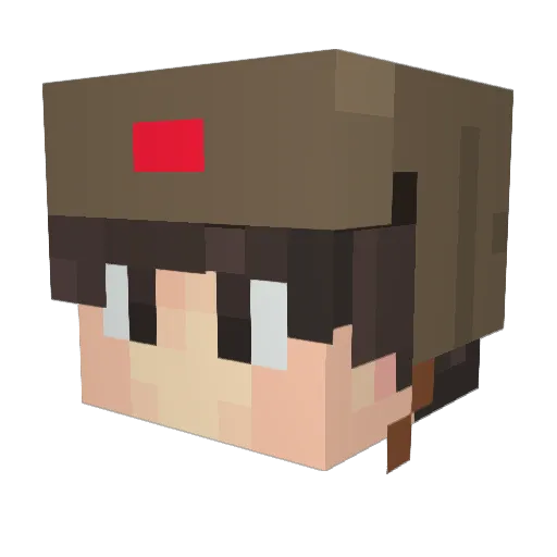 IIRussian Minecraft avatar head, 3D render