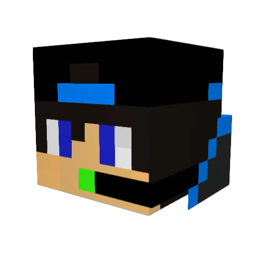 IIRyuII Minecraft avatar head, 3D render