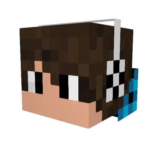 IISanderII Minecraft avatar head, 3D render