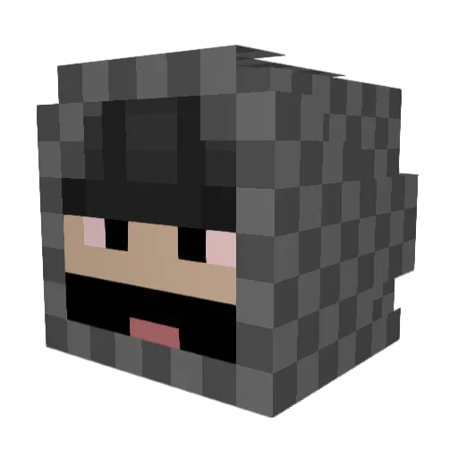 IIStaticII Minecraft avatar head, 3D render
