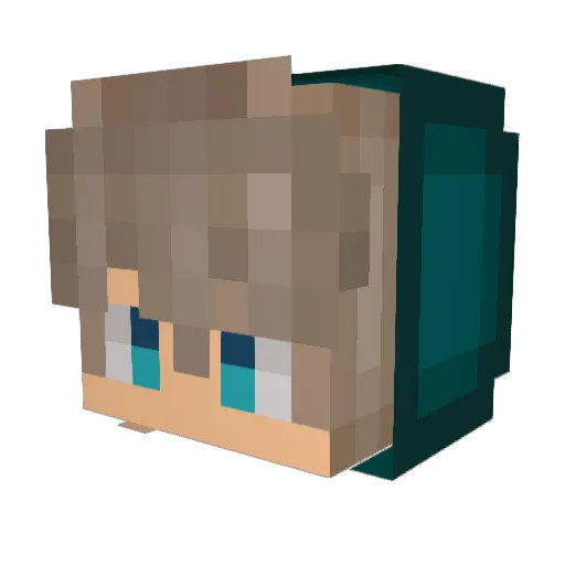 IITOmas_ Minecraft avatar head, 3D render