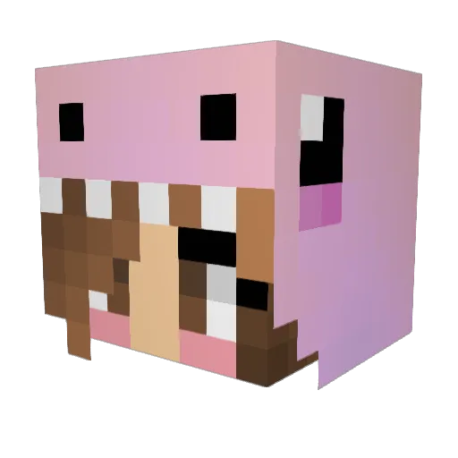 IITUBESII Minecraft avatar head, 3D render
