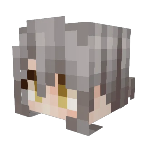 IIYE Minecraft avatar head, 3D render