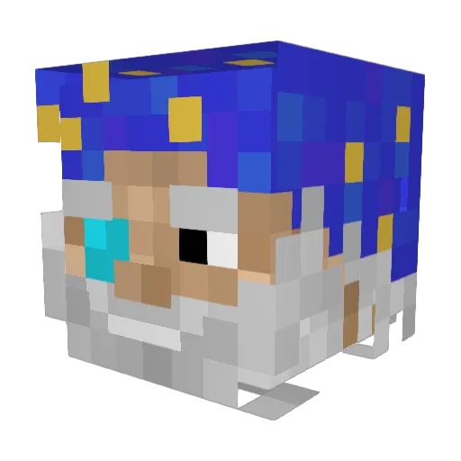 IIZigZagII Minecraft avatar head, 3D render