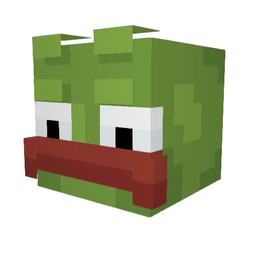 IIamma Minecraft avatar head, 3D render