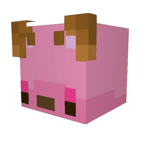 IIbetaxII Minecraft avatar head, 3D render
