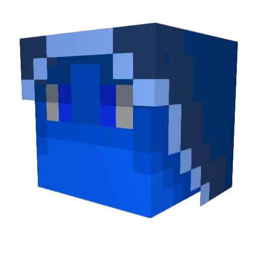 IIceJam Minecraft avatar head, 3D render