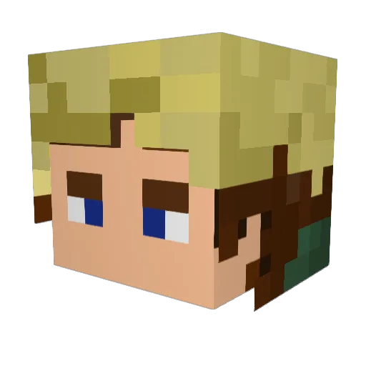 IIceeZZ Minecraft avatar head, 3D render