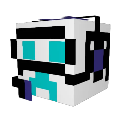 IIe4eHbka Minecraft avatar head, 3D render