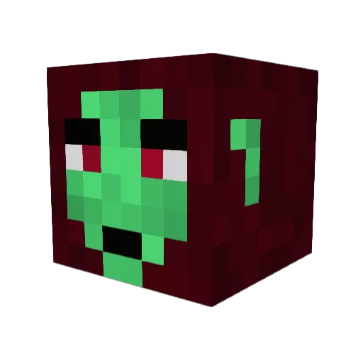 IIghOstII Minecraft avatar head, 3D render