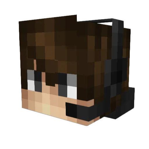 IImelZ Minecraft avatar head, 3D render