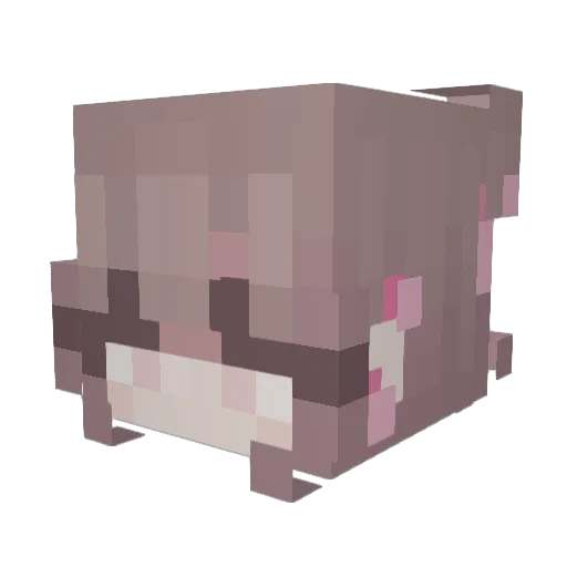 IInconsistent Minecraft avatar head, 3D render