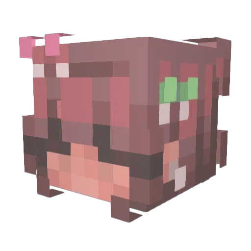 IInnddyy Minecraft avatar head, 3D render