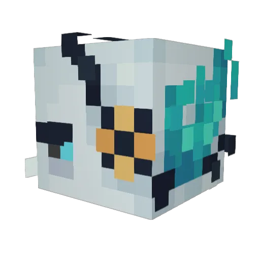 IInvaderDib Minecraft avatar head, 3D render