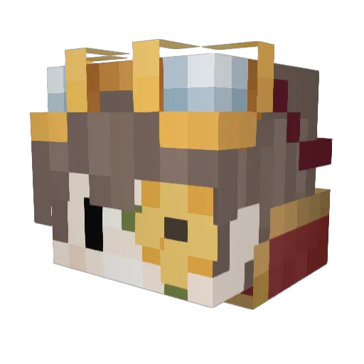 IIpocTo_Linux Minecraft avatar head, 3D render