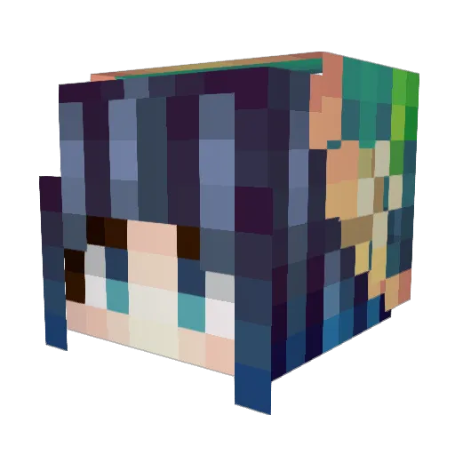 IIscalyII Minecraft avatar head, 3D render