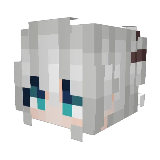 IIuvAugust Minecraft avatar head, 3D render